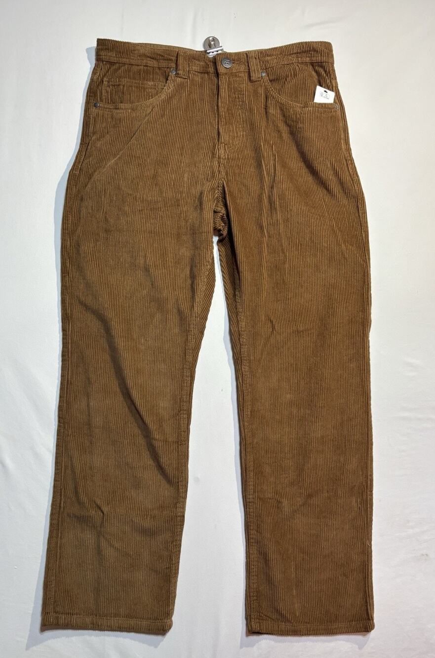 Billabong Corduroy Pants Men’s Size 32 Brown Straight Leg Cotton Skater